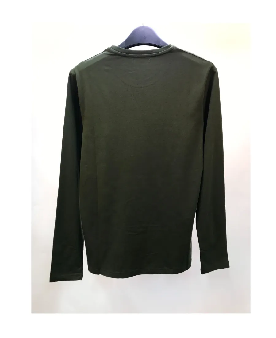Round Collar And Long-Sleeved T-Shirt