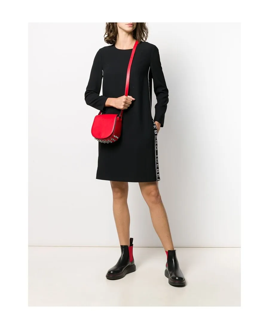 Logo Ribbon Medium-Length Dress