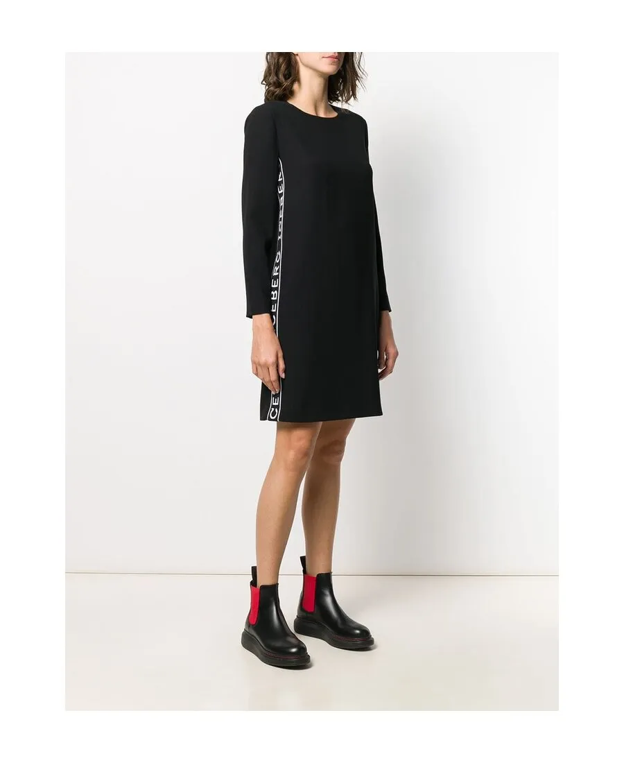 Logo Ribbon Medium-Length Dress