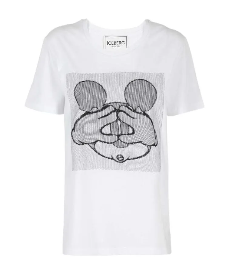 Cartoon-Print Crew-Neck T-Shirt
