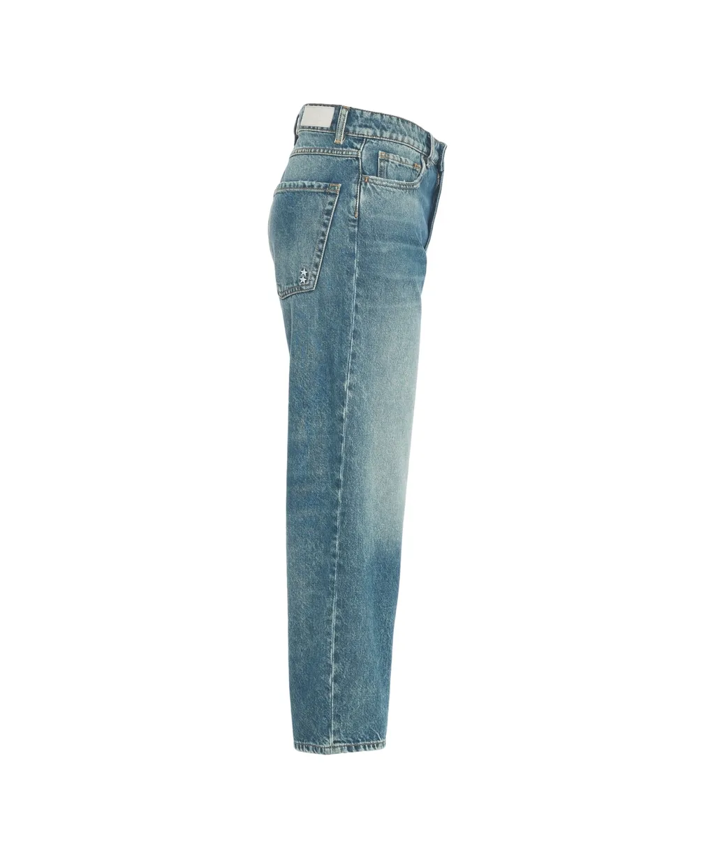 Denim Trousers With Belt Loops