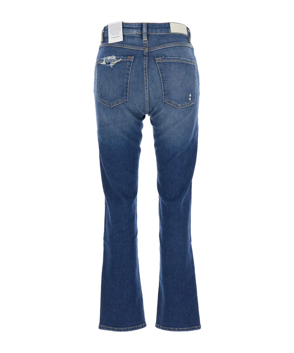 Flared Jeans With Rear Logo Patch