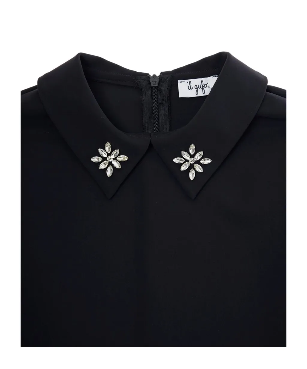 Embellished Long-Sleeved Dress