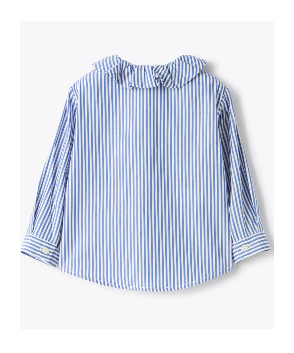 Ruffle Striped Shirt