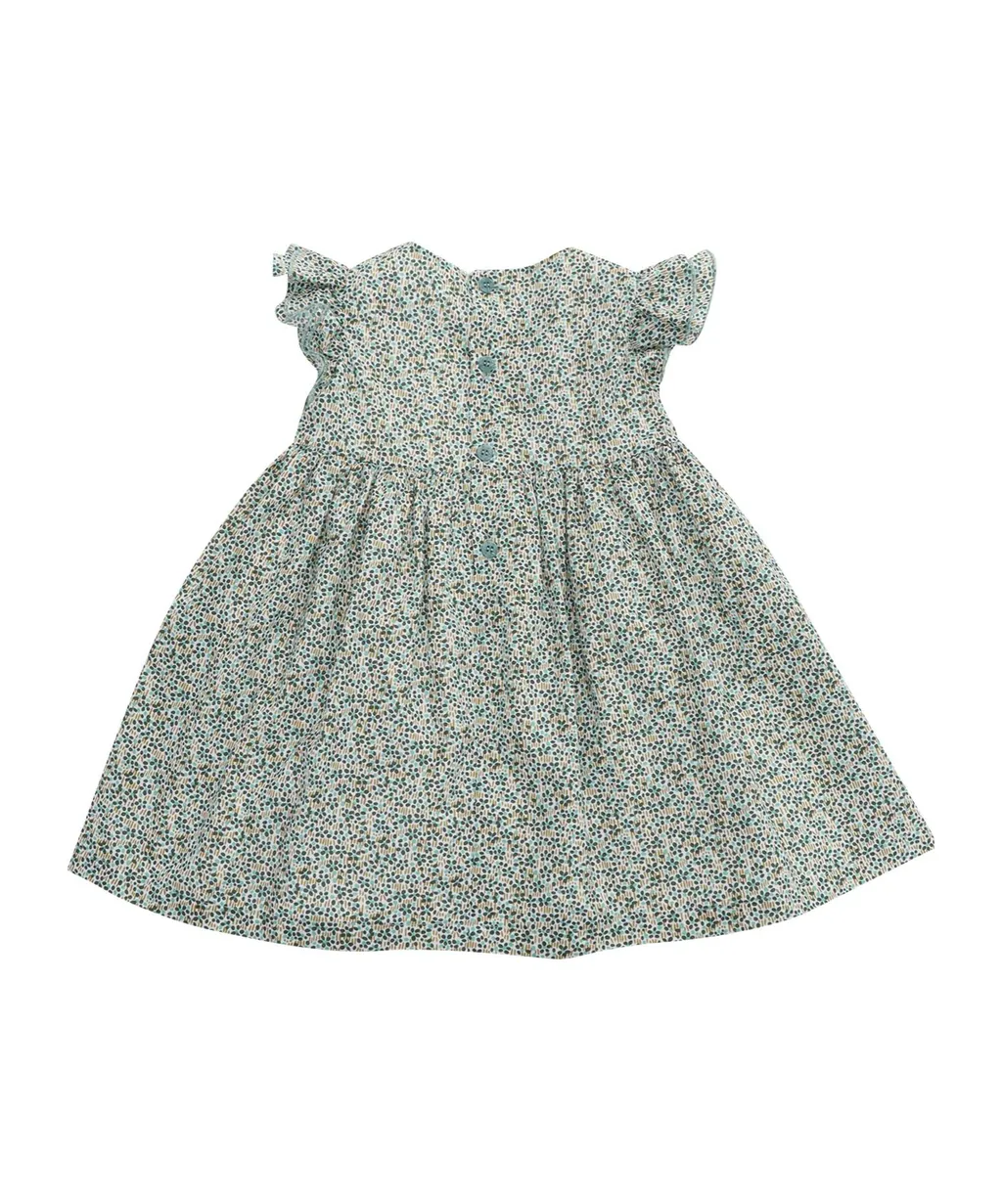 Floral-Printed Crewneck Dress