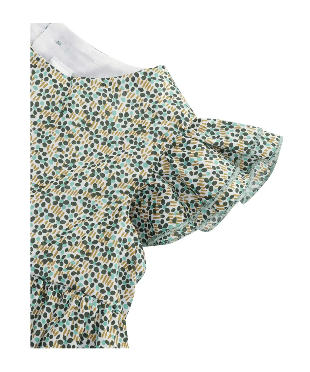 Floral-Printed Crewneck Dress