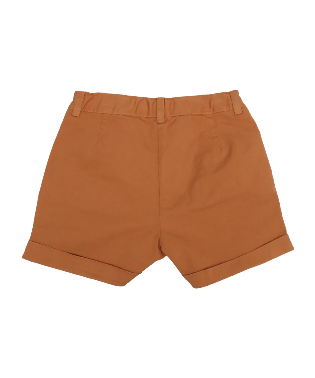 Gabardine Pleated Shorts