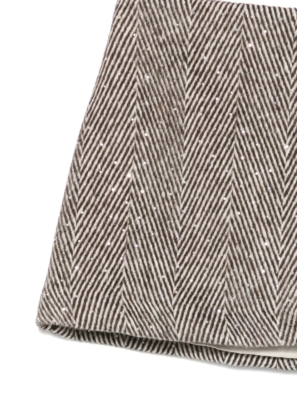 Herringbone-Pattern Skirt