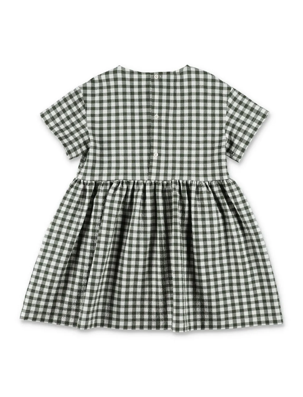 Gingham-Check Flared Dress