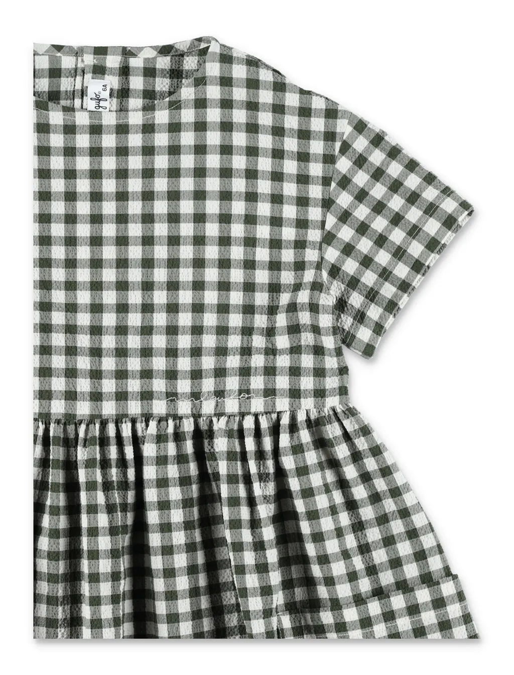 Gingham-Check Flared Dress