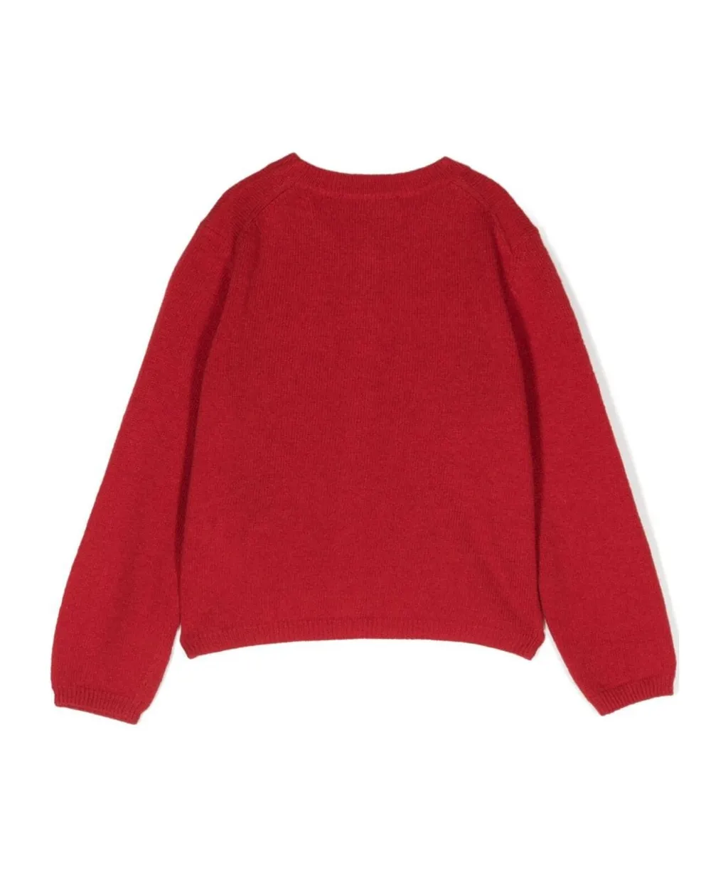 Round-Neck Virgin Wool Cardigan