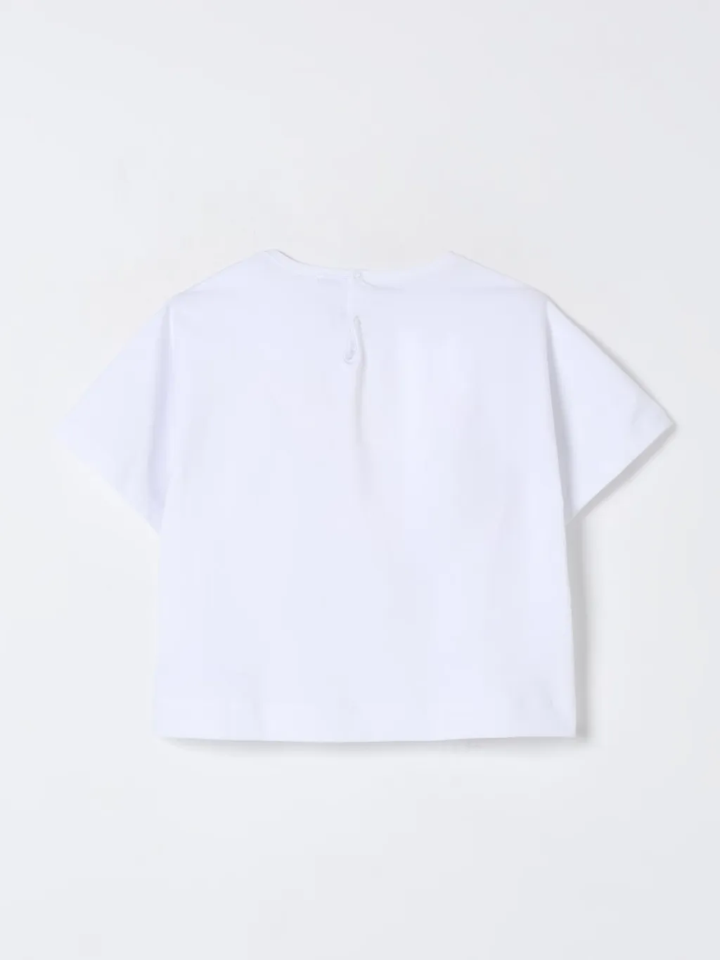 Floral-Appliqué Crewneck T-Shirt