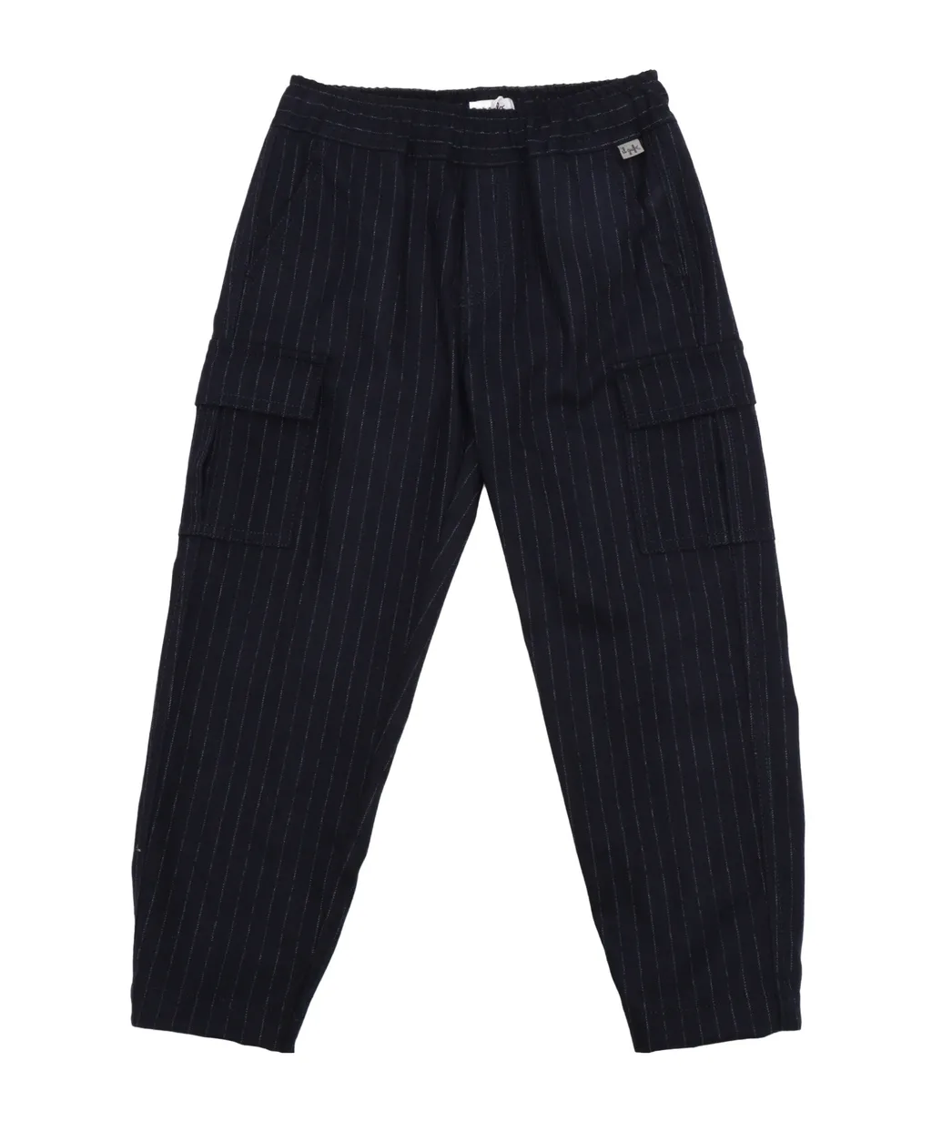 Pinstriped Twill Trousers