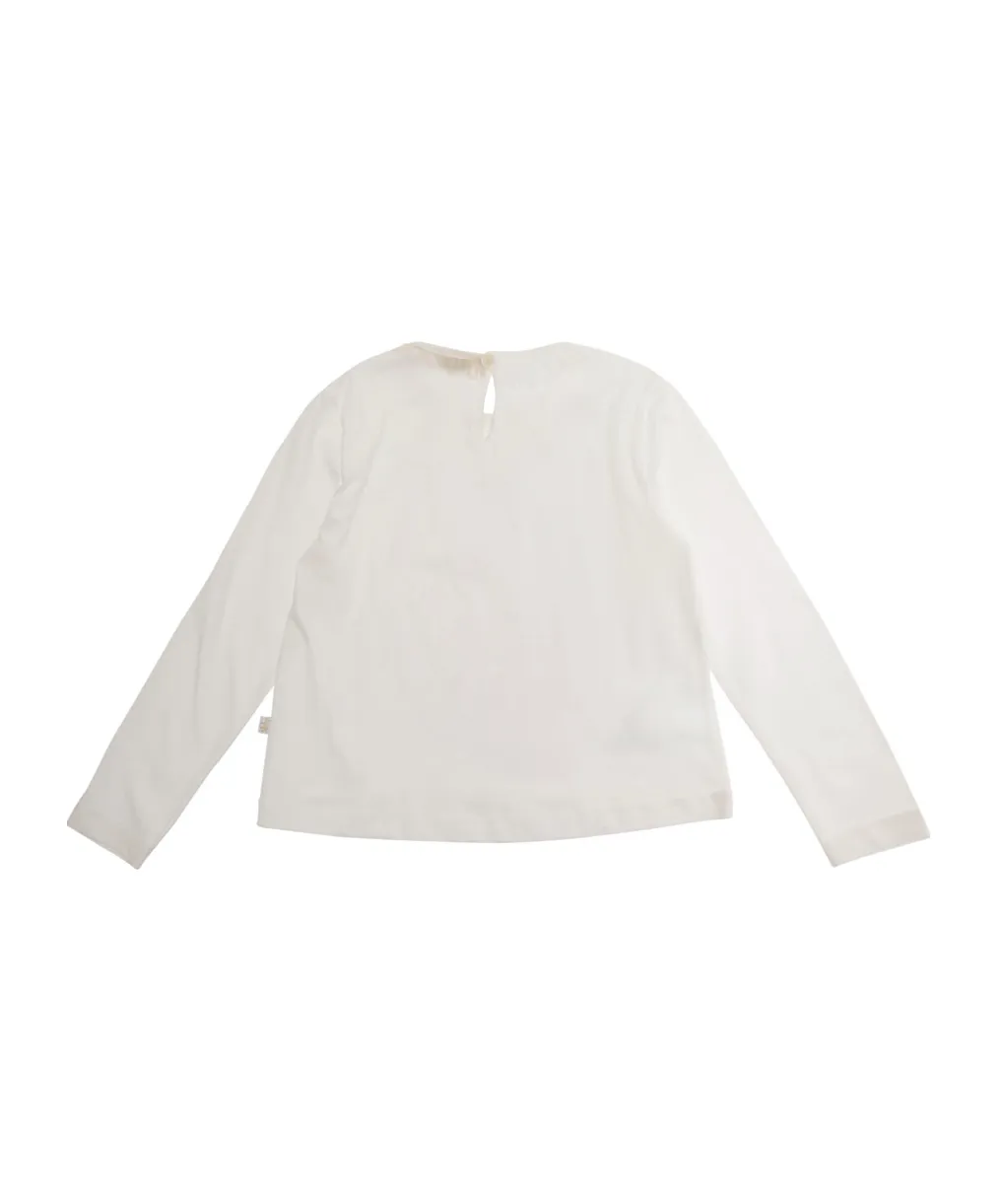 Ruffle-Detailed Crewneck T-Shirt