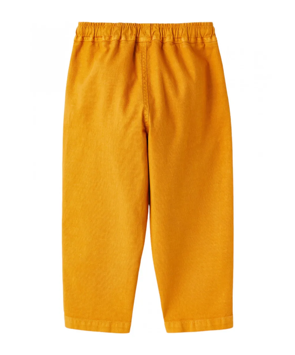Drawstring-Waist Tapered Trousers