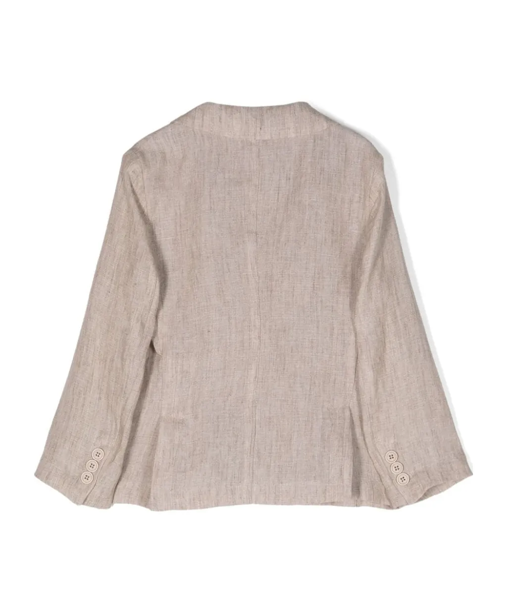 Single-Breasted Linen Blazer
