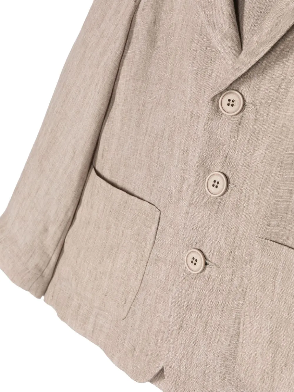 Single-Breasted Linen Blazer