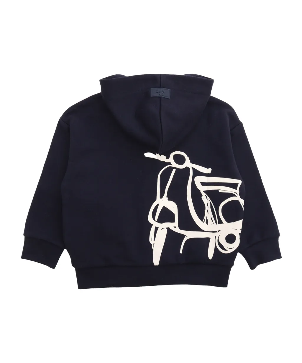Logo Patch Zip-Up Hoodie