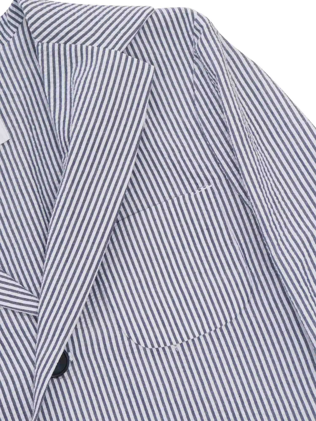 Single-Breasted Long Sleeved Striped Blazer