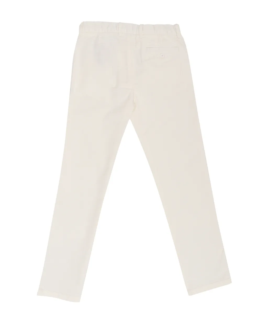 Straight Leg Twill Trousers