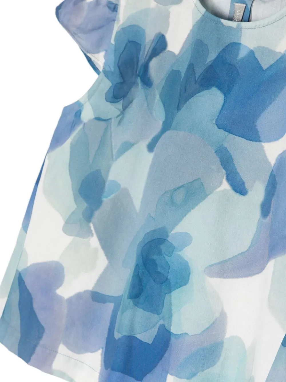 Abstract Print Cotton Blouse
