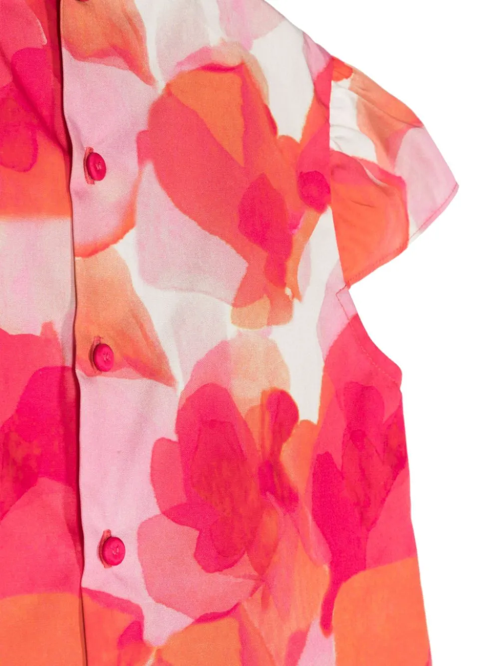Abstract-Print Poplin Blouse