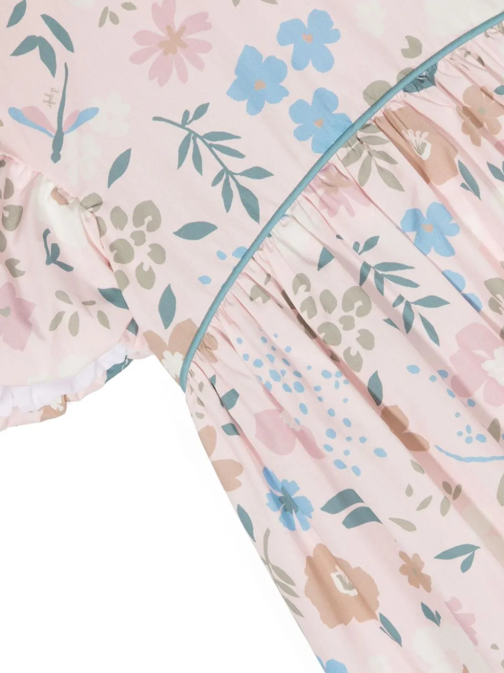 Puff Sleeved Floral Printed Dress