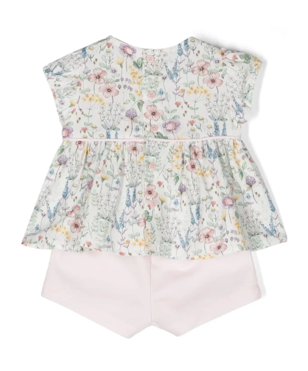 Floral Printed Two Piece Short Set