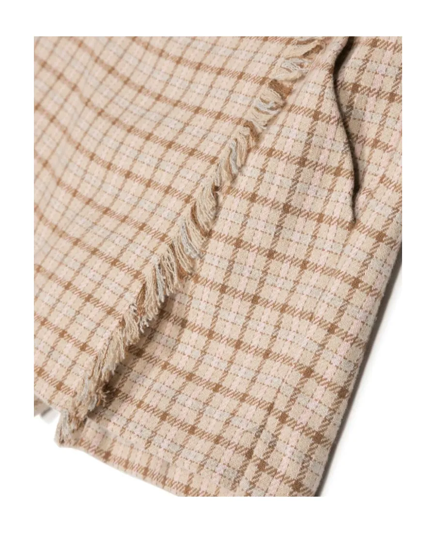 Checked Fringe-Detail Short