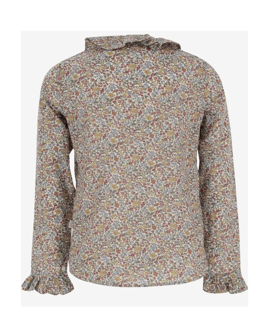 Ruffled Trim Star Printed Shirt