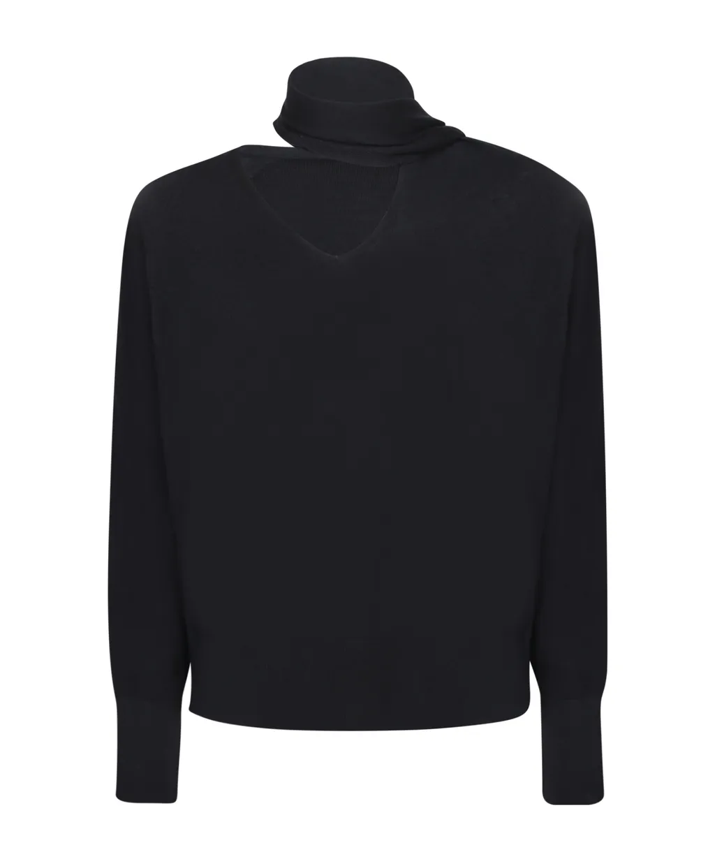 Cut-Out Turtleneck Sweater