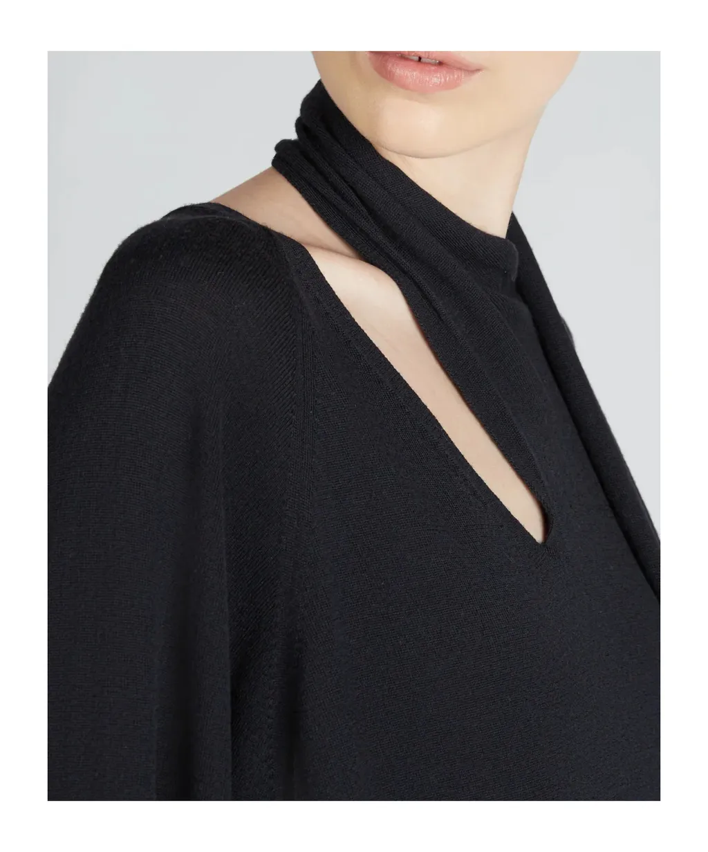 Cut-Out Turtleneck Sweater