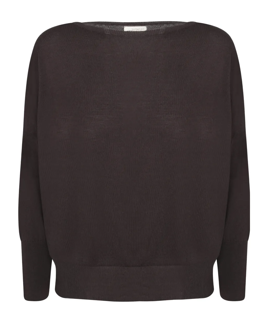 Oversized Boat Neck Knitwear