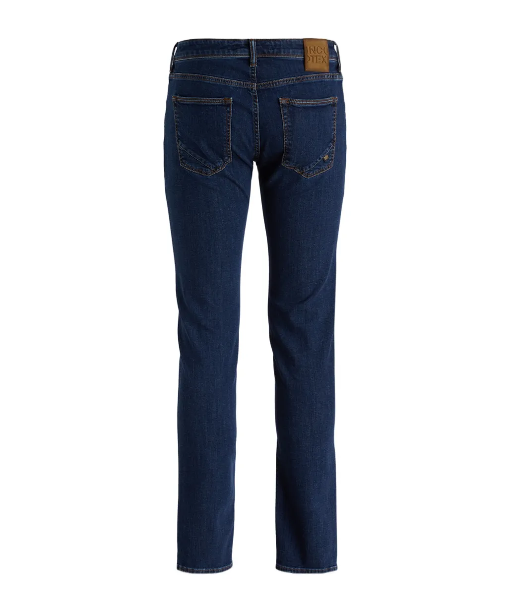 Straight-Leg Washed-Denim Trousers