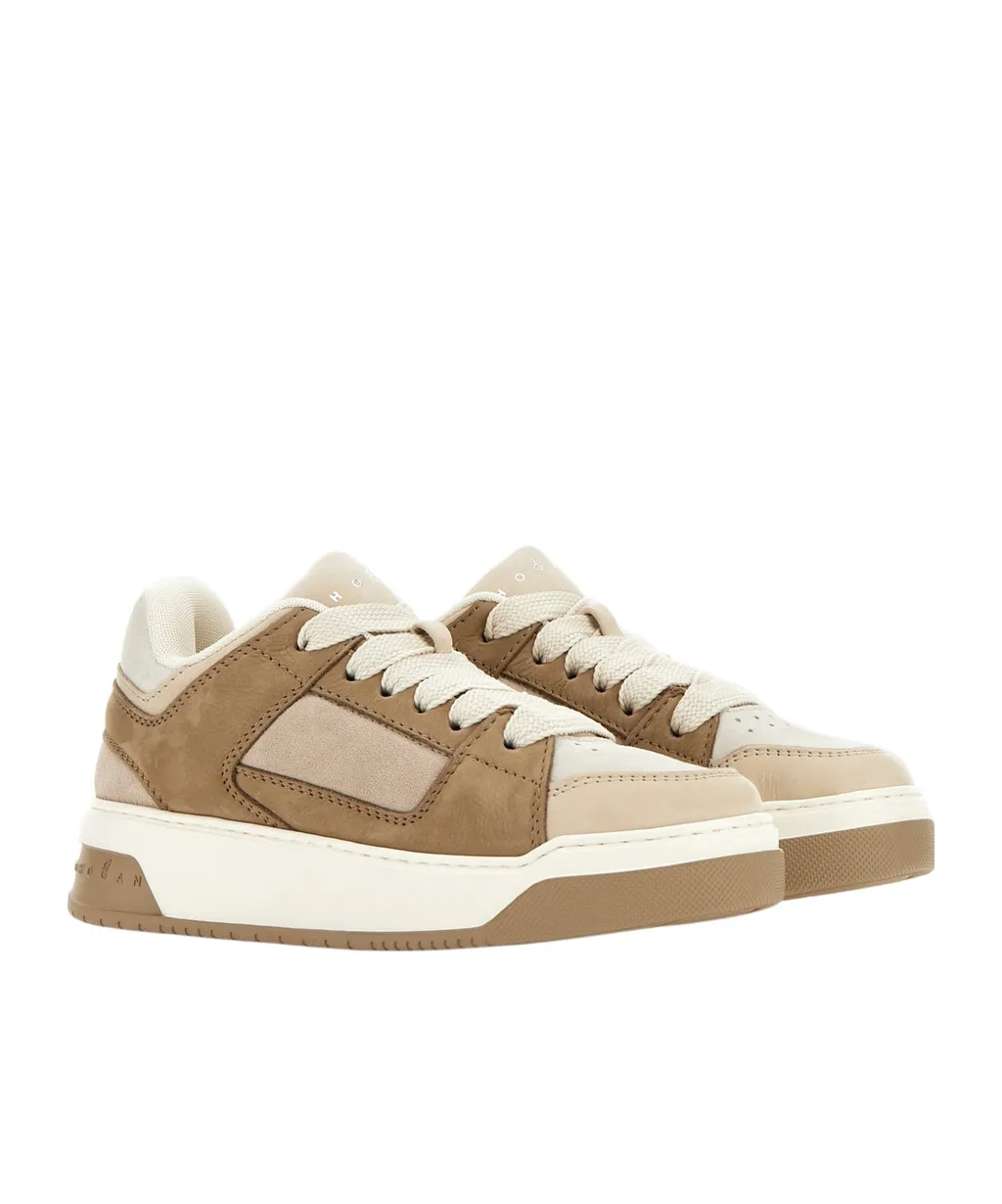 Round-Toe Lace-Up Sneakers