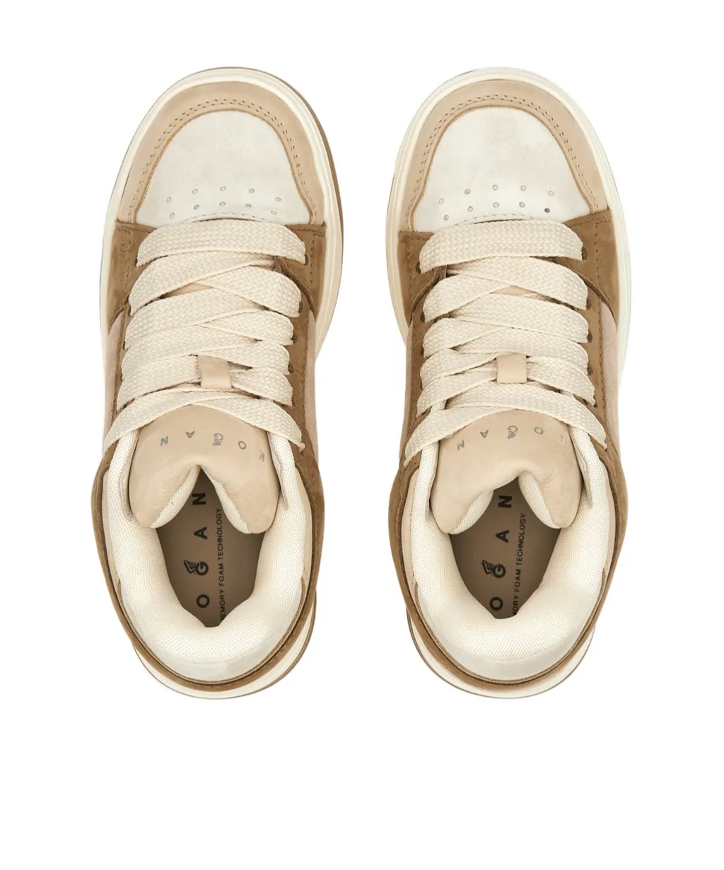Round-Toe Lace-Up Sneakers