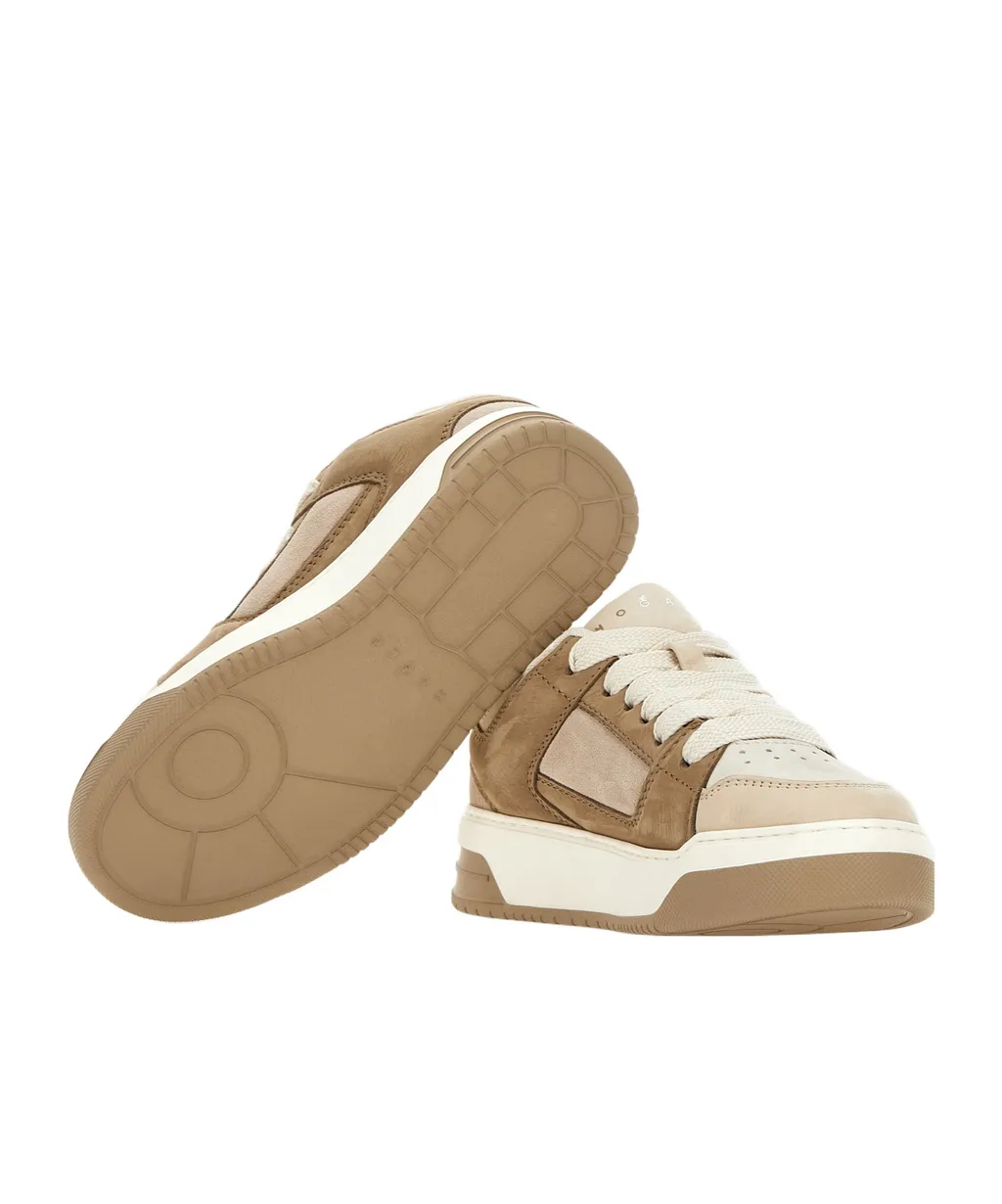 Round-Toe Lace-Up Sneakers