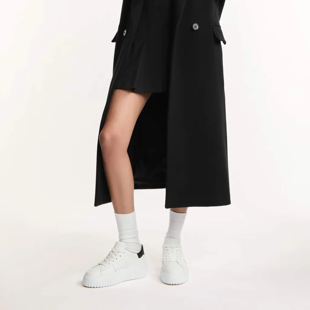 Round-Toe Lace-Up Sneakers