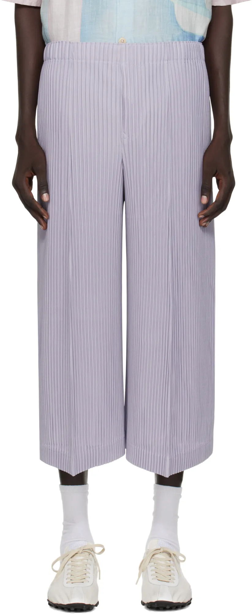 Pleated Knit Trousers