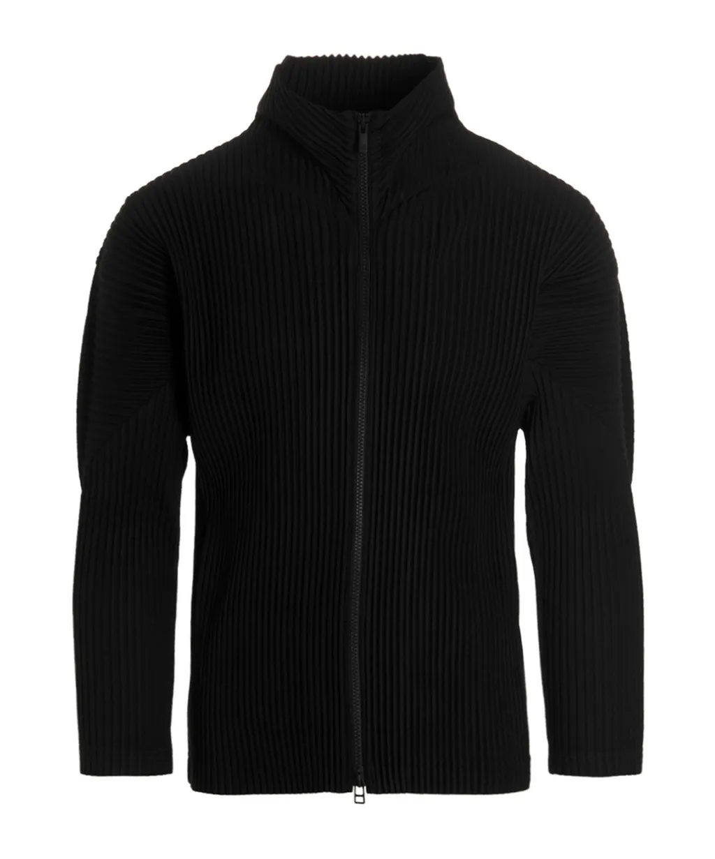 Long-Sleeved Zip-Up Cardigan