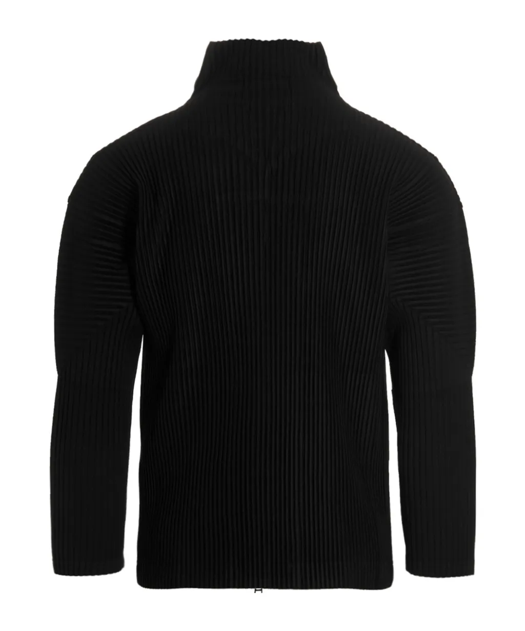 Long-Sleeved Zip-Up Cardigan