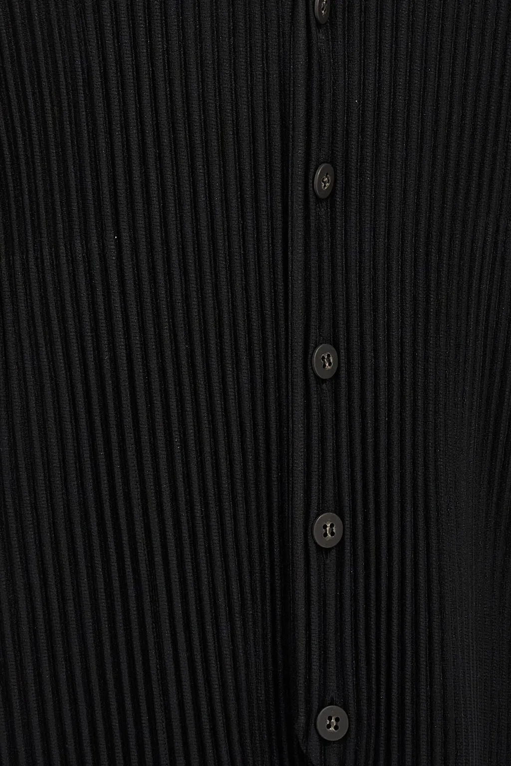 Pleated V-Neck Button-Down Waistcoat