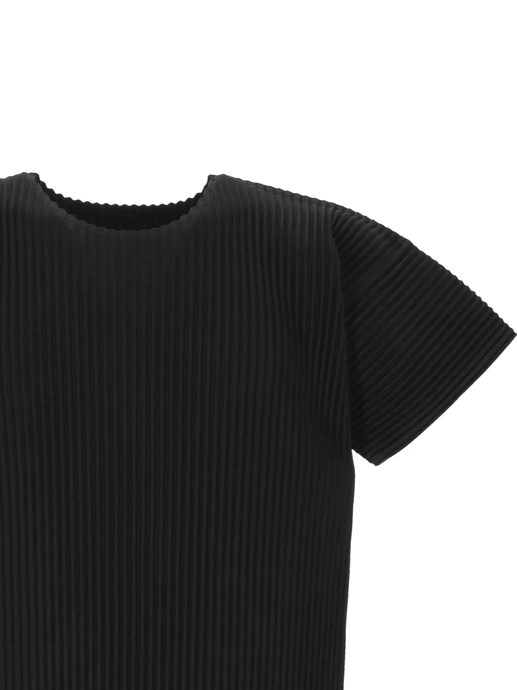 Pleated Crewneck T-Shirt
