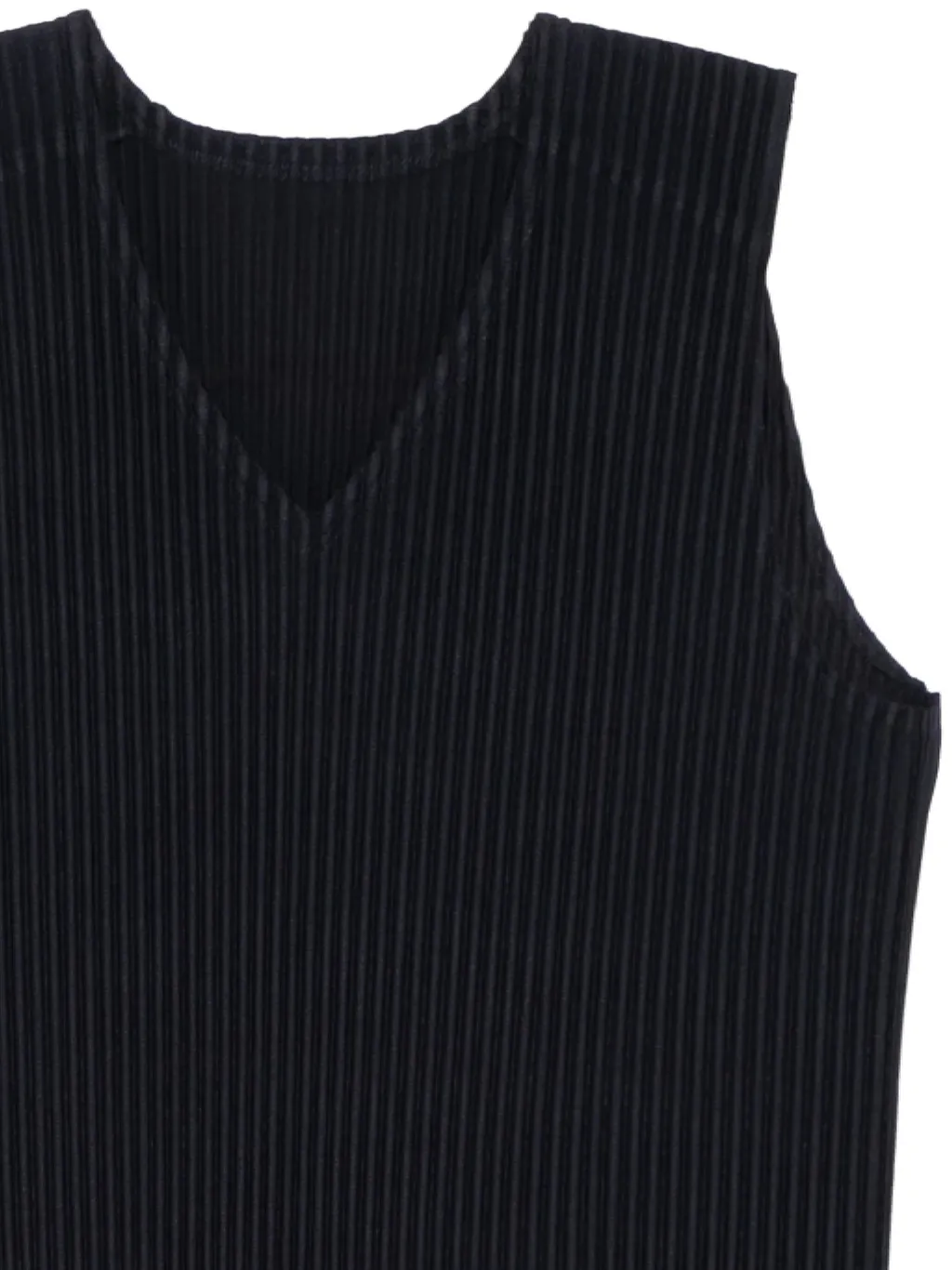 Pleated V-Neck Vest