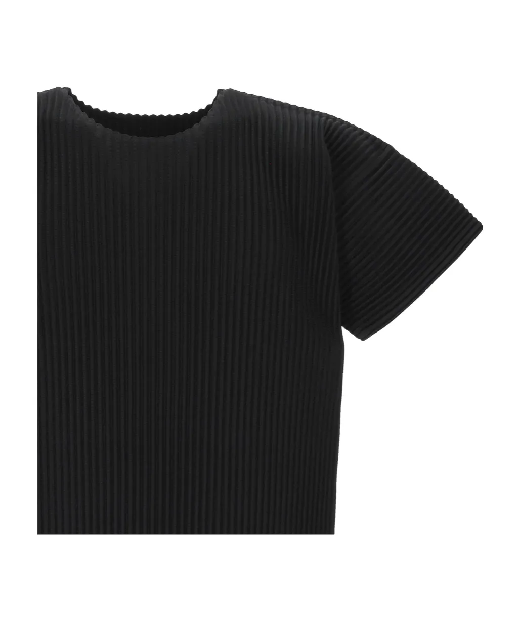 Pleated Crewneck T-Shirt