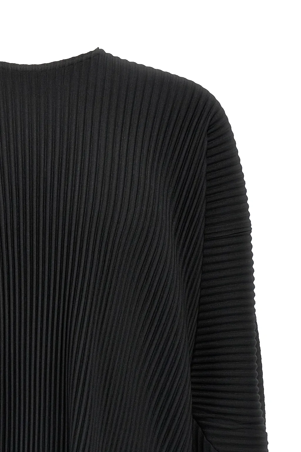 Pleated Long-Sleeved T-Shirt