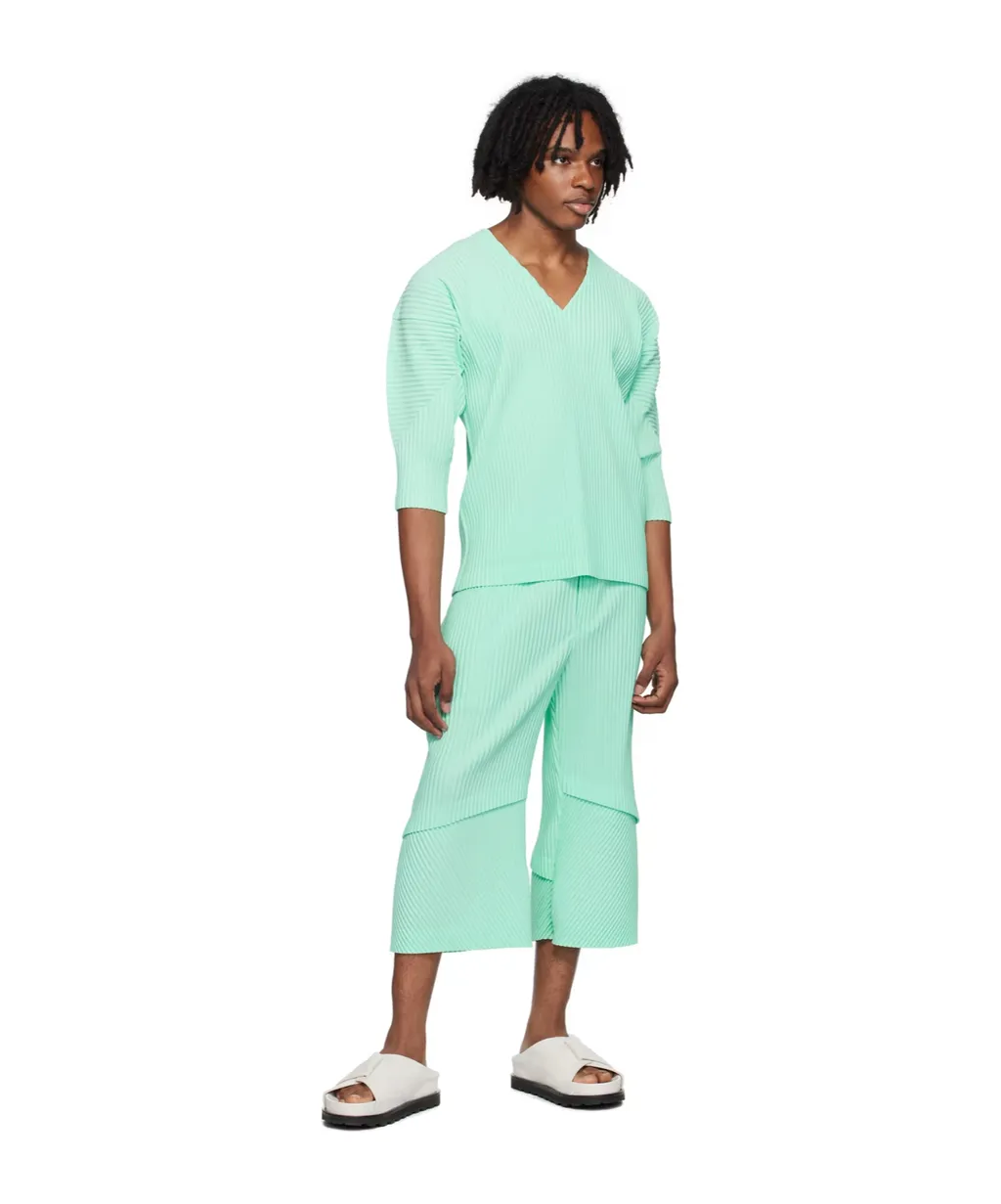 Horn Shaped Pleated Casual Pants