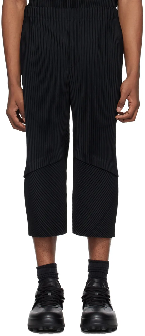 Horn Shaped Pleated Casual Pants