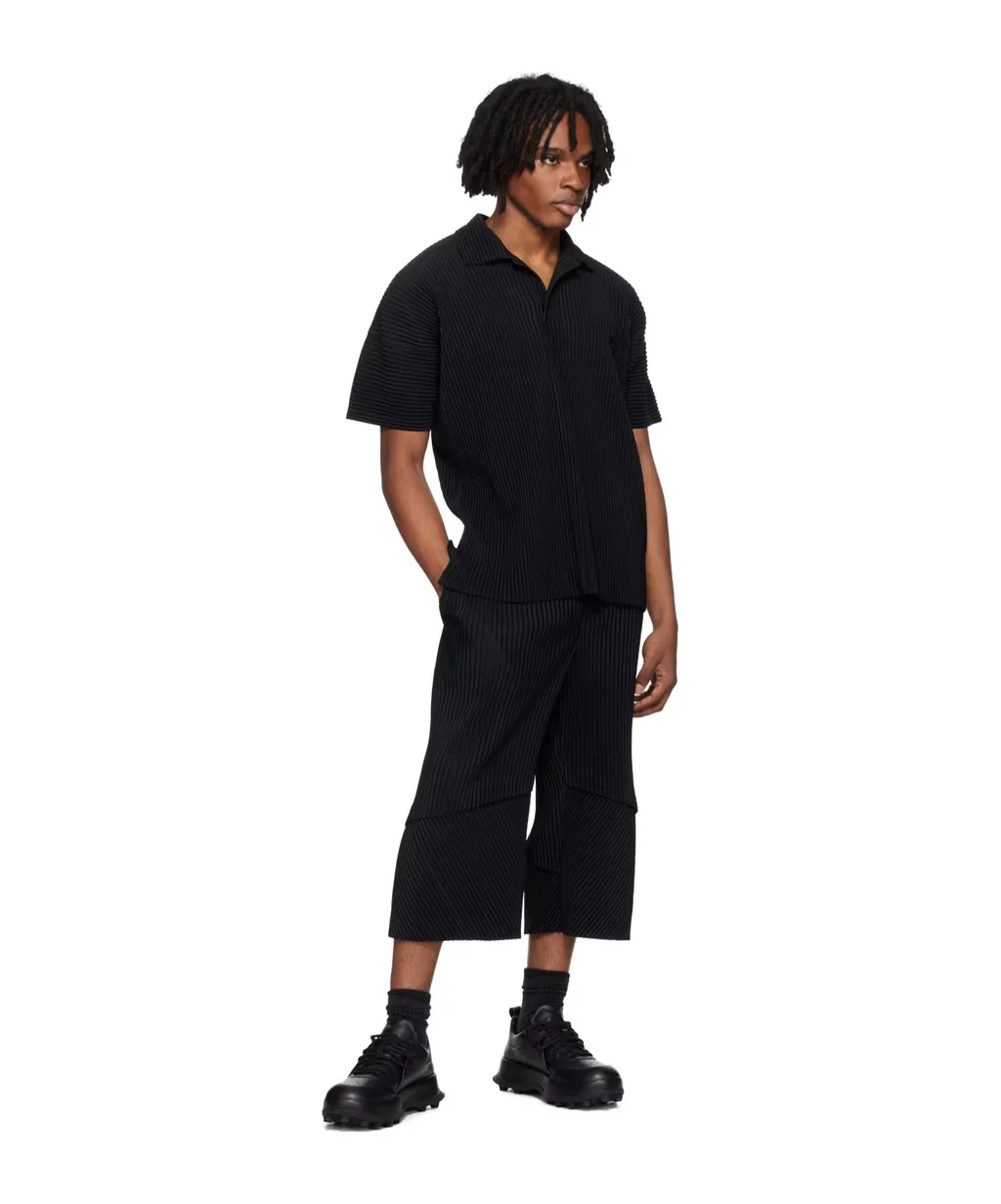 Horn Shaped Pleated Casual Pants