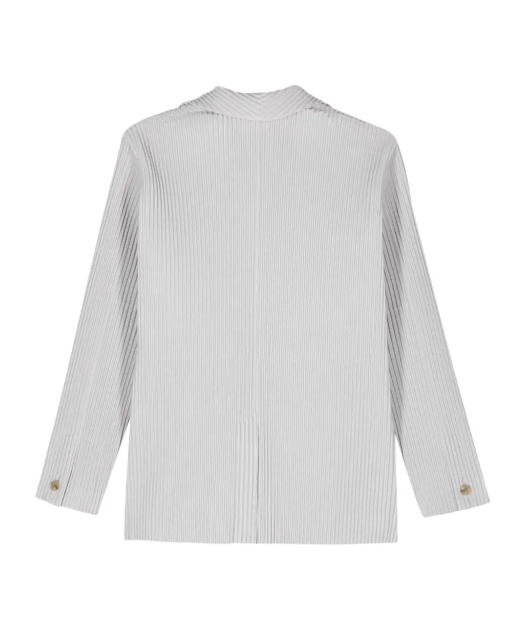 Plissé Single Breasted Blazer